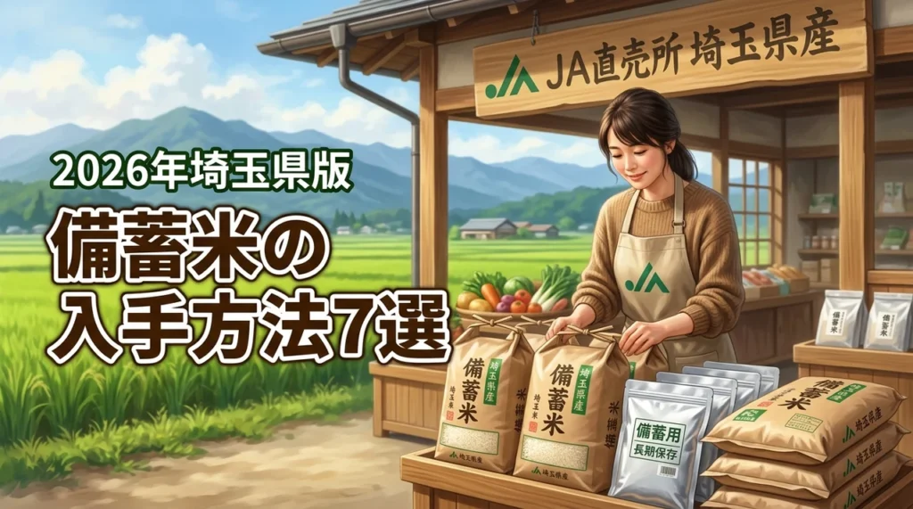 備蓄米はどこで買える？埼玉県で確実に手に入れるための7つの方法