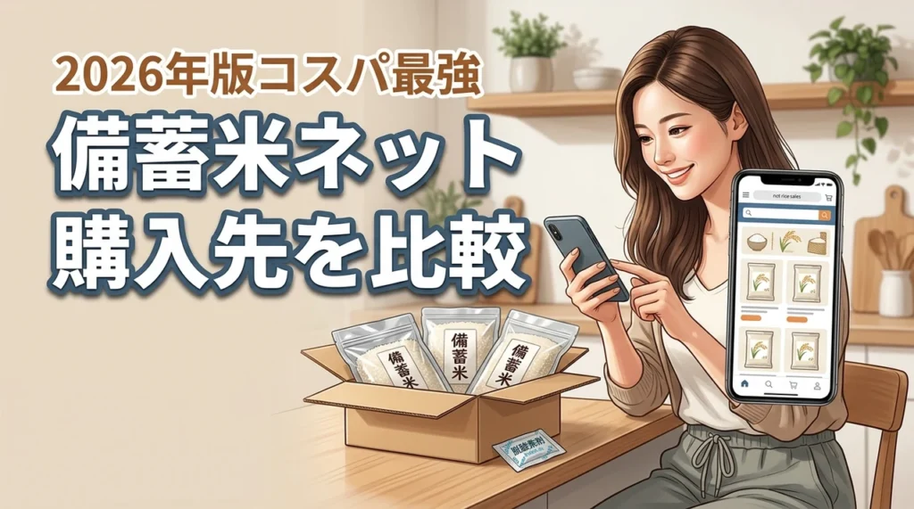 【徹底比較】備蓄米がネットのどこで買えるか判明！コスパ最強の購入先はここ