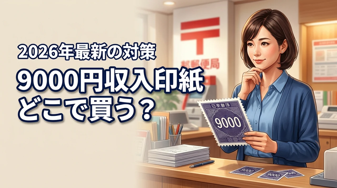 9000円の収入印紙はどこで買える？コンビニに在庫がない場合の対処法や注意点を紹介
