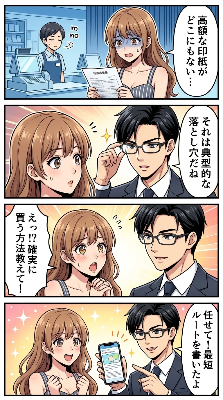 9000円の収入印紙 どこで買える
