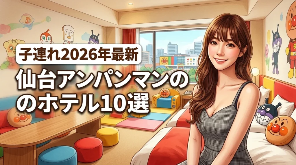 仙台アンパンマンミュージアム周辺の子連れホテル10選【宿泊メリットも】（記事のアイキャッチ画像）