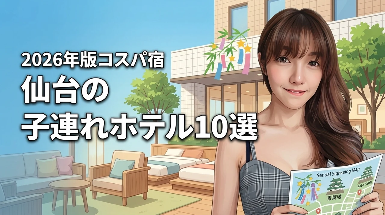 仙台で子連れに人気のホテル10選！安いのにコスパ最高な宿を厳選比較して紹介（記事のアイキャッチ画像）