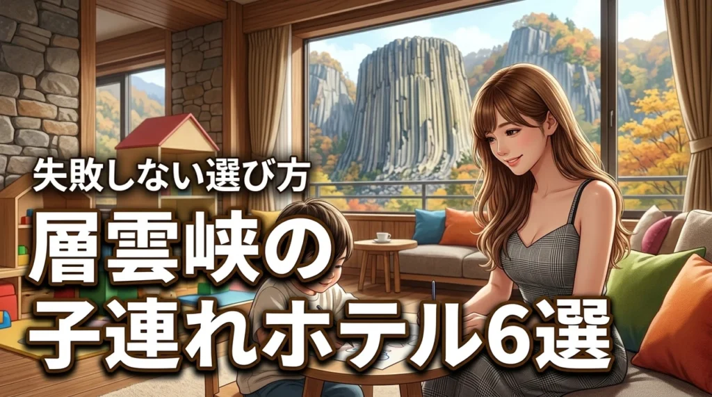 層雲峡のホテルで子連れにおすすめの宿6選！失敗しない選び方と5つのメリット（記事のアイキャッチ画像）